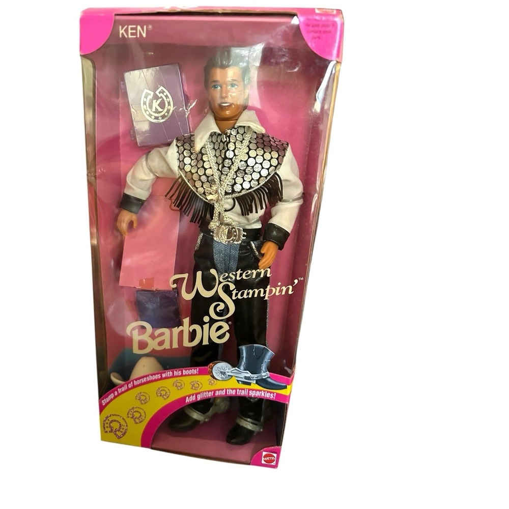 Vintage Western Stampin Ken Doll A Western Ken Doll From 1993 New In Box
